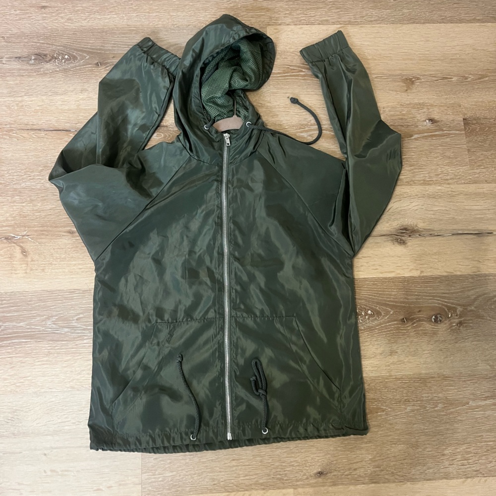 Fashion Nova Olive Green Hooded Jacket